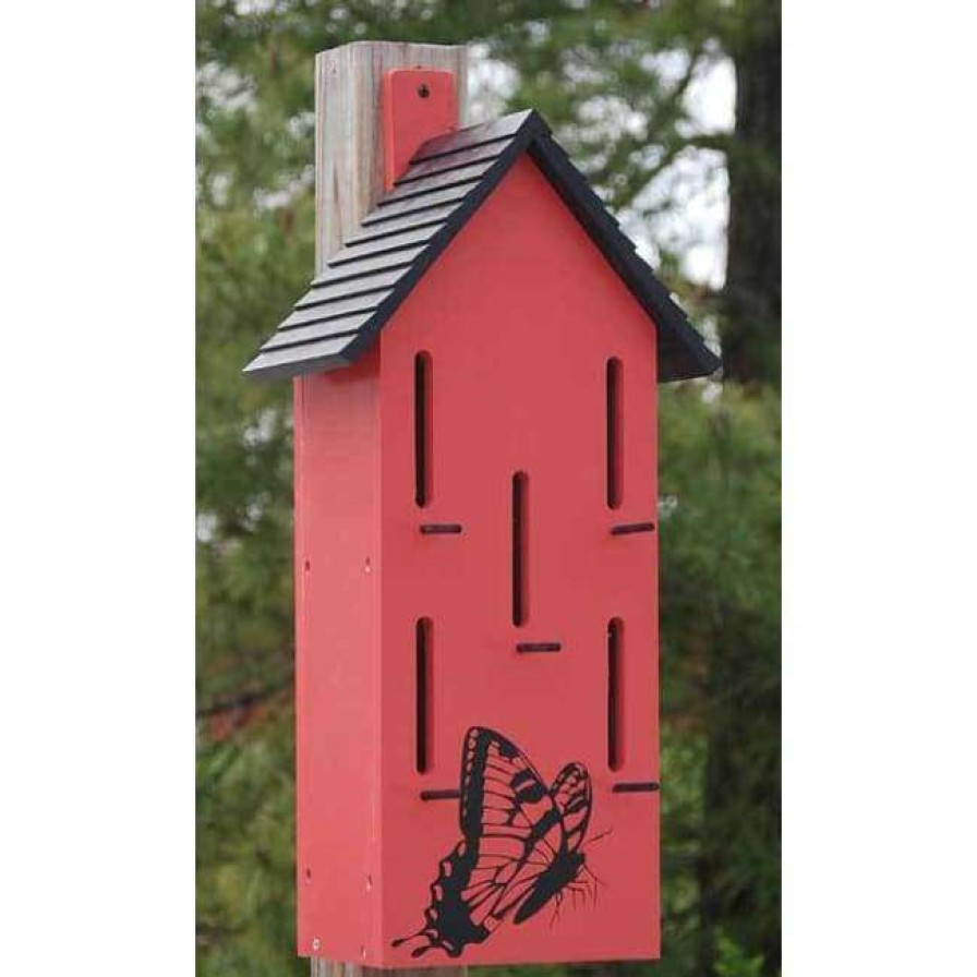 * Bestnest Butterflies Classic Butterfly House With Perches, Red | Butterflies