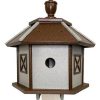 * Green Meadow Houses & Feeders Polywood Recycled Plastic Gazebo Bird House, Brown And Gray Post / Pole Mounted Houses | Bird Houses