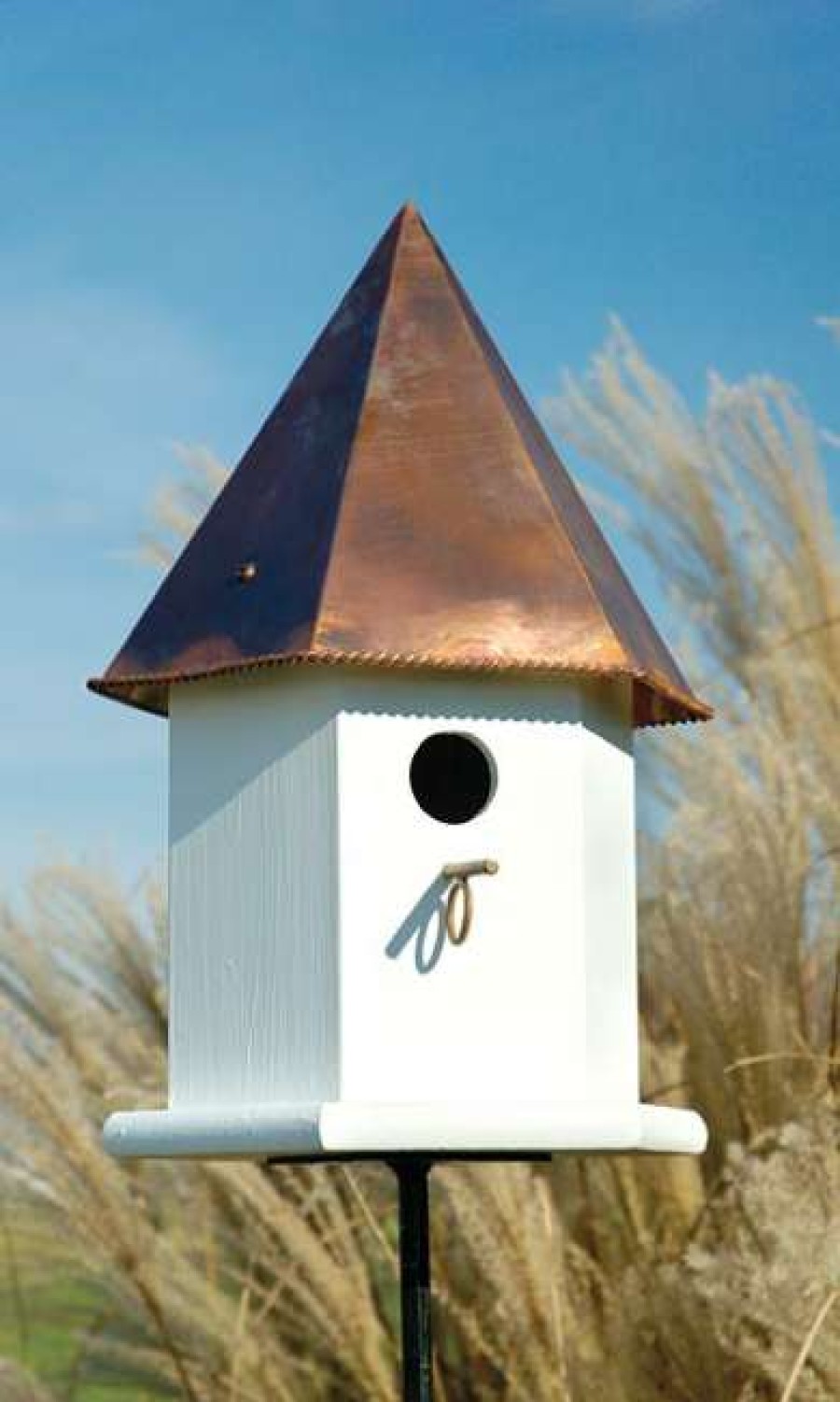 * Heartwood Copper Songbird Deluxe Bird House, Brown Roof | Bird Houses