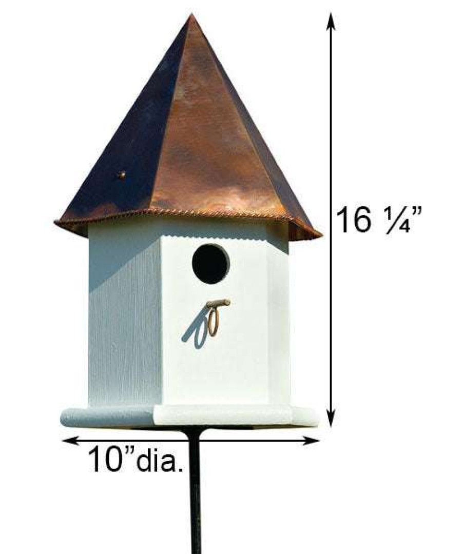 * Heartwood Copper Songbird Deluxe Bird House, Brown Roof | Bird Houses