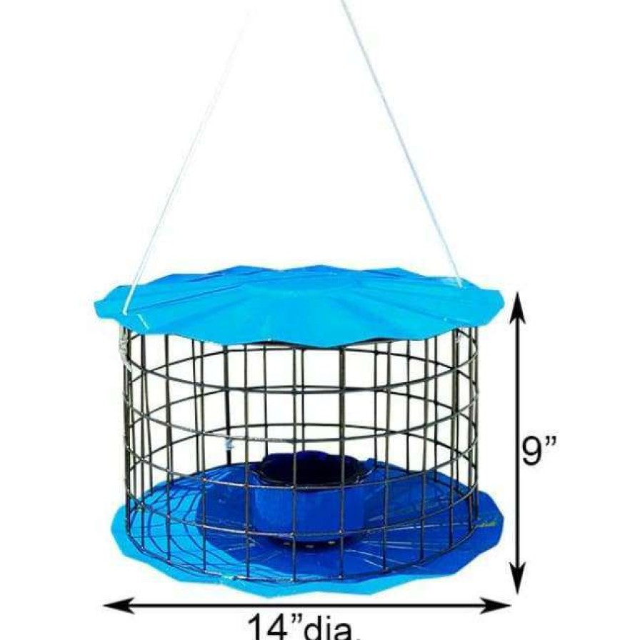 * Erva Tool & Die Caged Blue Bluebird Feeder Hanging Feeders | Bird Feeders