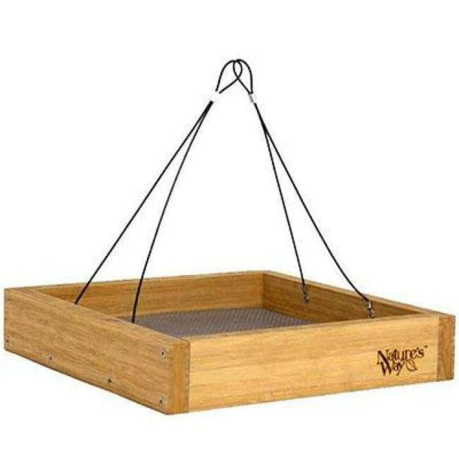 * Nature'S Way Bamboo Tray Bird Feeder Hanging Feeders | Bird Feeders