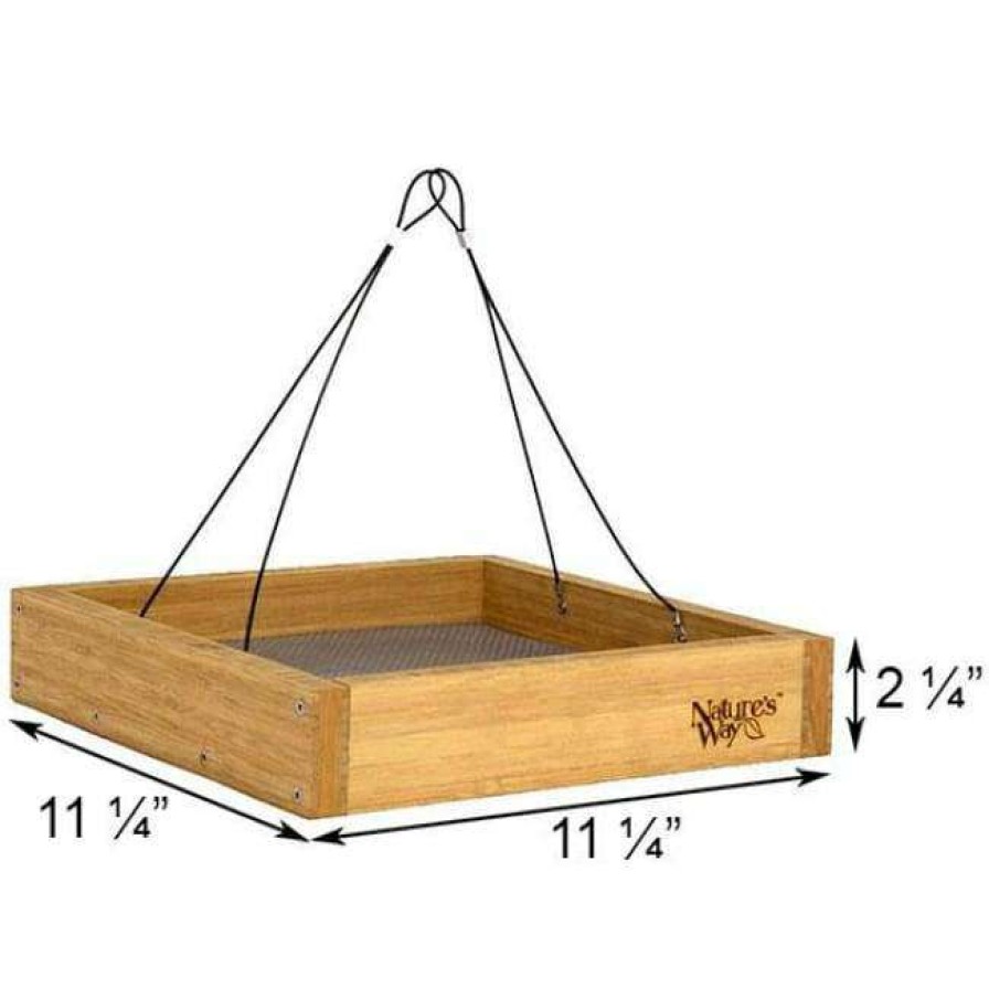 * Nature'S Way Bamboo Tray Bird Feeder Hanging Feeders | Bird Feeders