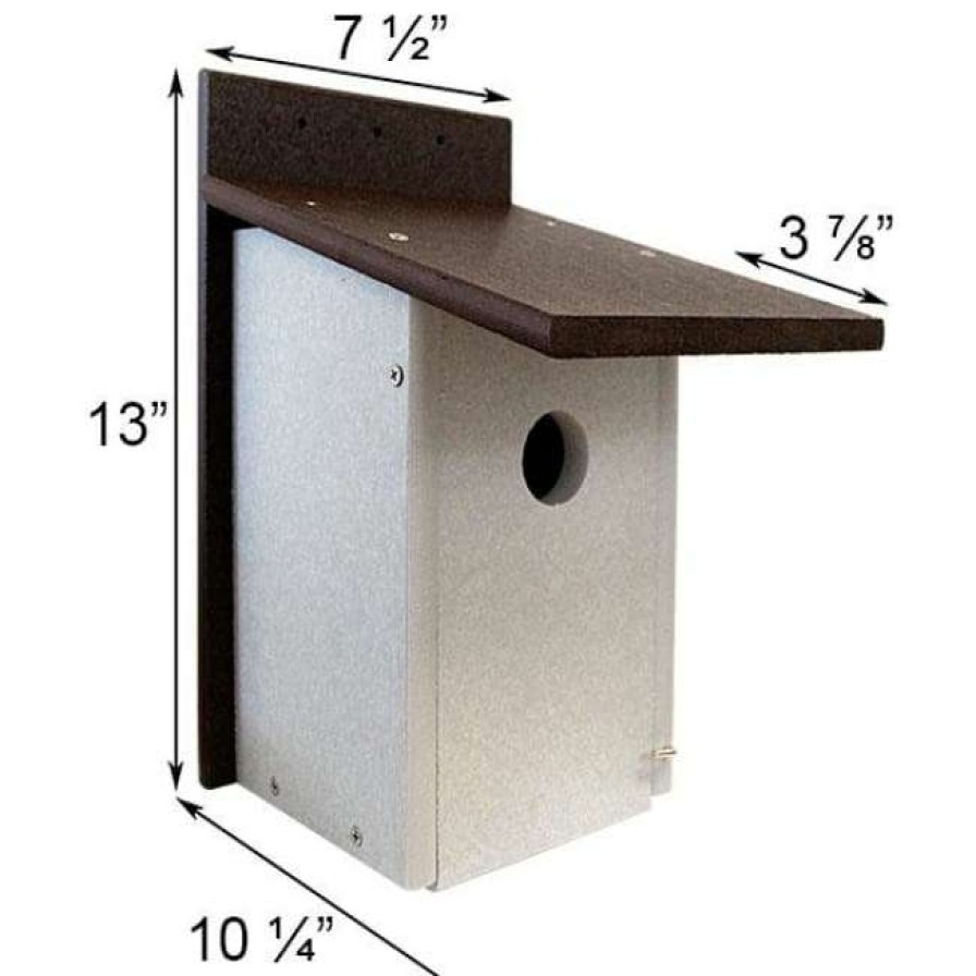 * Prime Retreat Post / Pole Mounted Houses Premium Recycled Plastic Bluebird House | Bird Houses