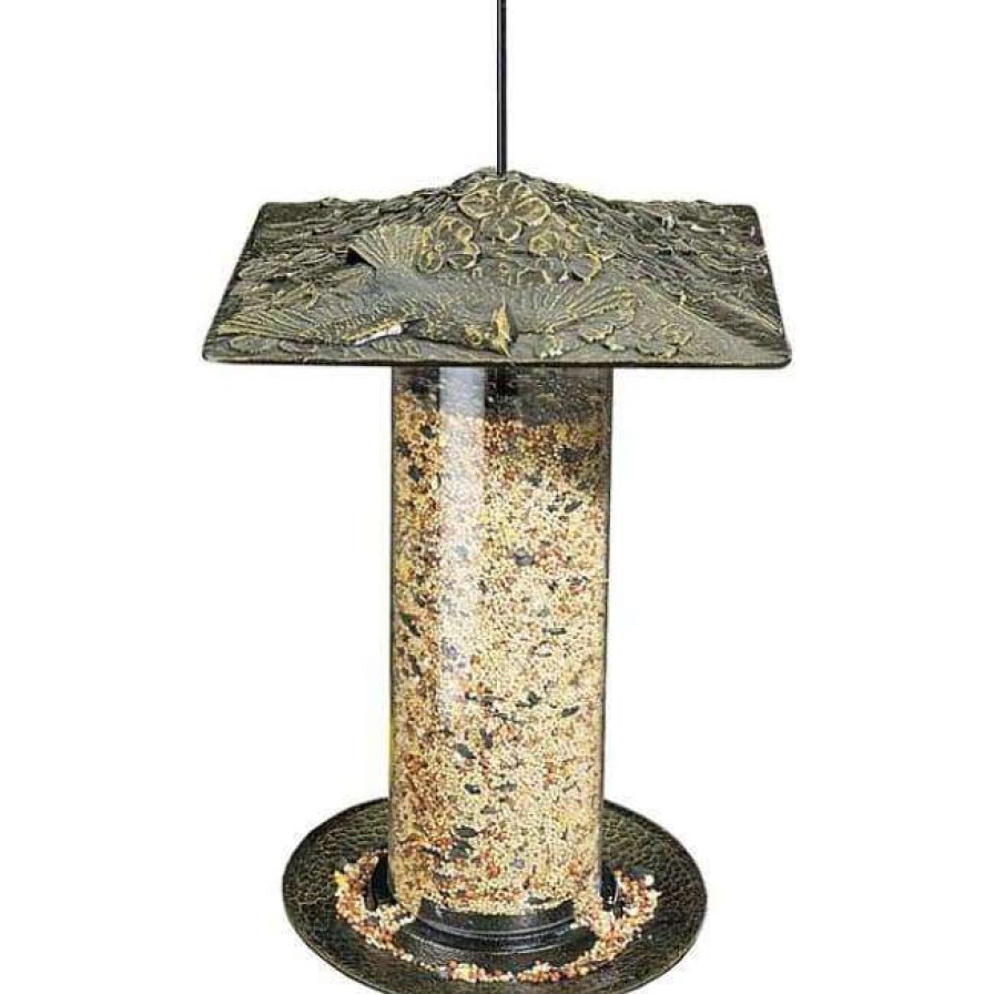 * Whitehall Products Cardinal French Bronze Large Tube Bird Feeder Hanging Feeders | Bird Feeders