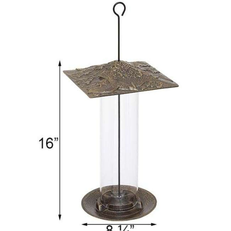 * Whitehall Products Cardinal French Bronze Large Tube Bird Feeder Hanging Feeders | Bird Feeders