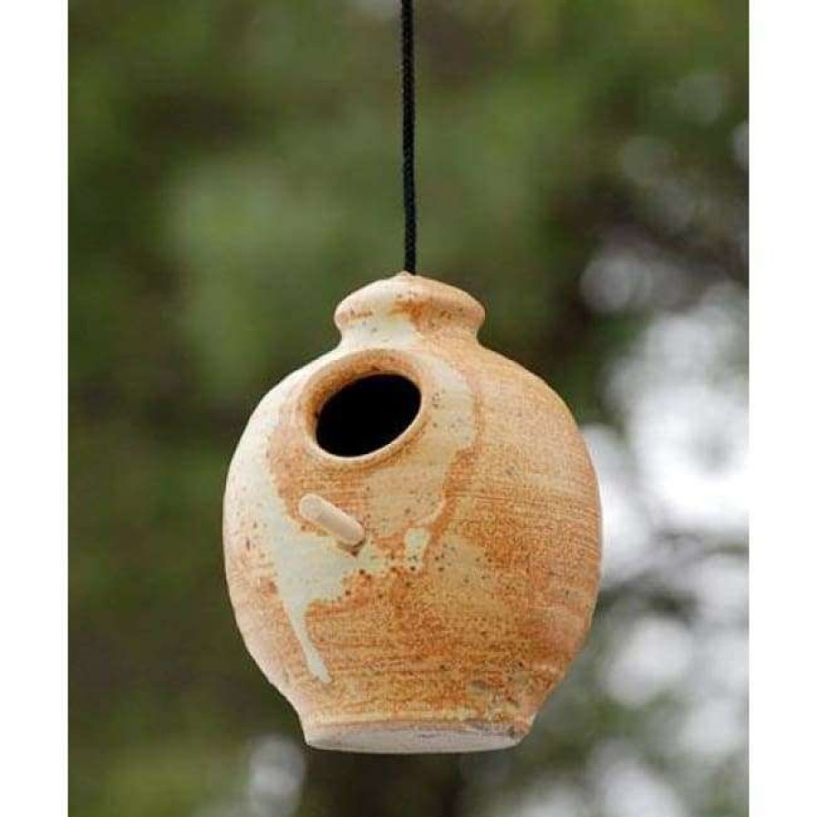 * Anthony Stoneware Hanging Feeders Ceramic Butternut Small Bird Feeder | Bird Feeders