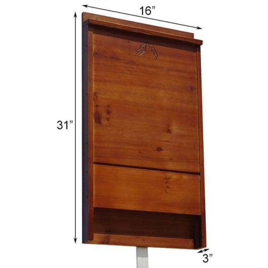 * Bestnest Premium Stained Dark Brown Bat House, 100 Bats | Bats