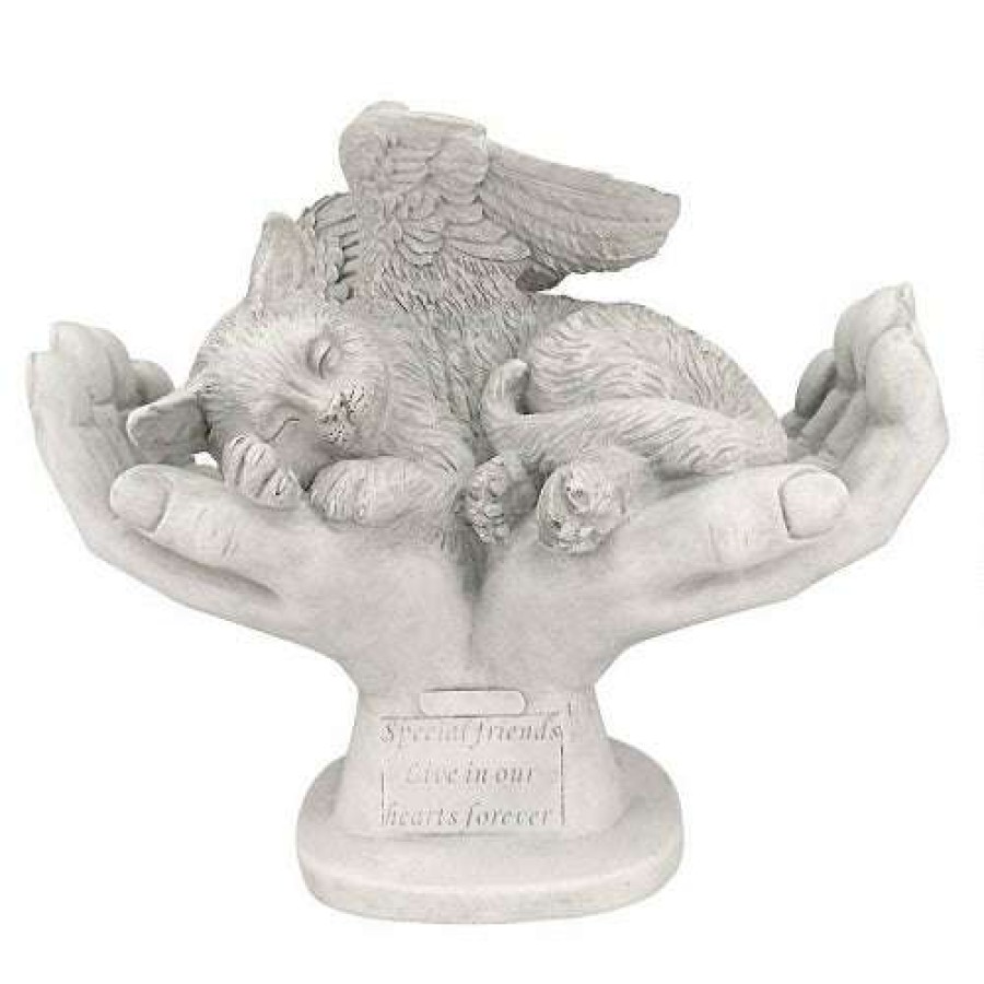 * Design Toscano Lawn & Garden In God'S Hands Cat Memorial Statue | Lawn & Garden