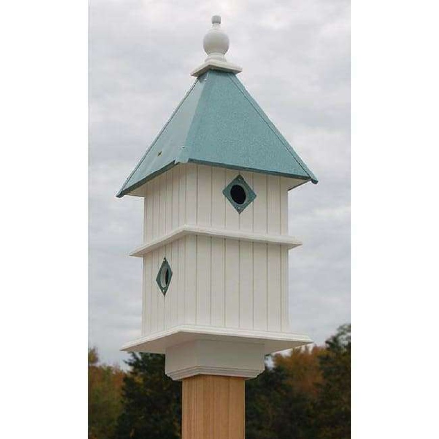 * A Wing And A Prayer Holly Bird House With Verdigris Roof Decorative Houses | Bird Houses