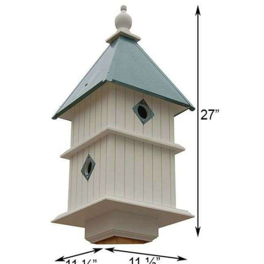 * A Wing And A Prayer Holly Bird House With Verdigris Roof Decorative Houses | Bird Houses