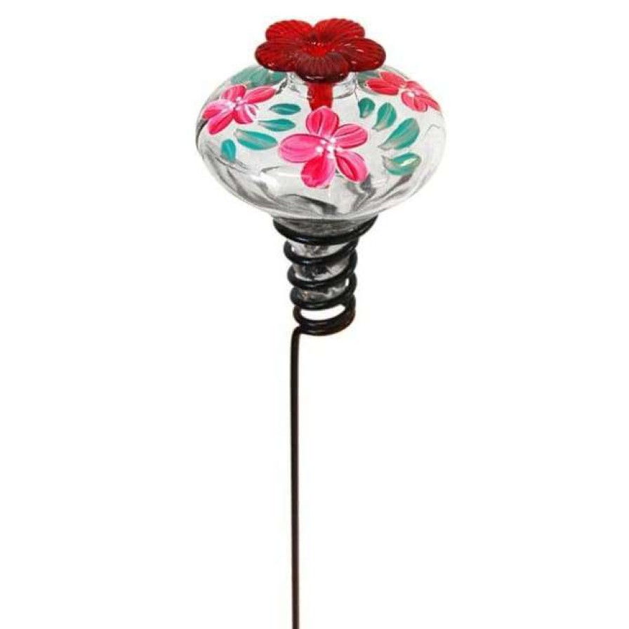 * Parasol Mini-Blossom Botanica Staked Clear Hummingbird Feeder | Bird Feeders