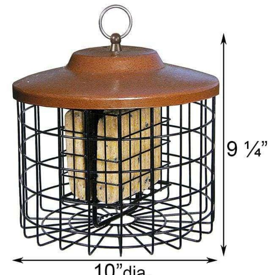 * Stokes Select Cage Feeders Caged Double Suet Feeder, Brown | Bird Feeders