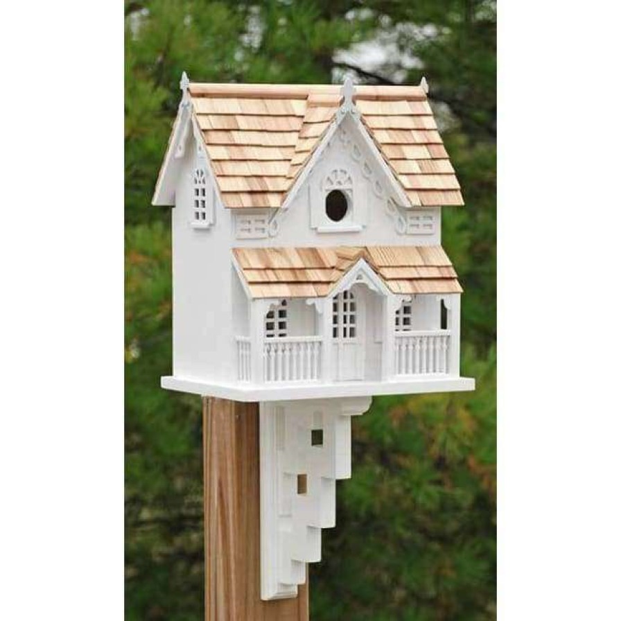 * Home Bazaar Decorative Houses Gingerbread Cottage Bird House With Mounting Bracket | Bird Houses