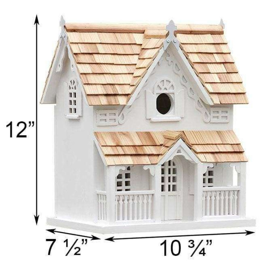 * Home Bazaar Decorative Houses Gingerbread Cottage Bird House With Mounting Bracket | Bird Houses