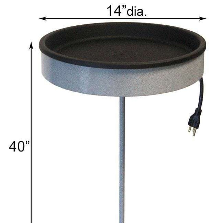 * Erva Tool & Die Heated Bird Baths Heated Bird Bath With Pole | Bird Baths