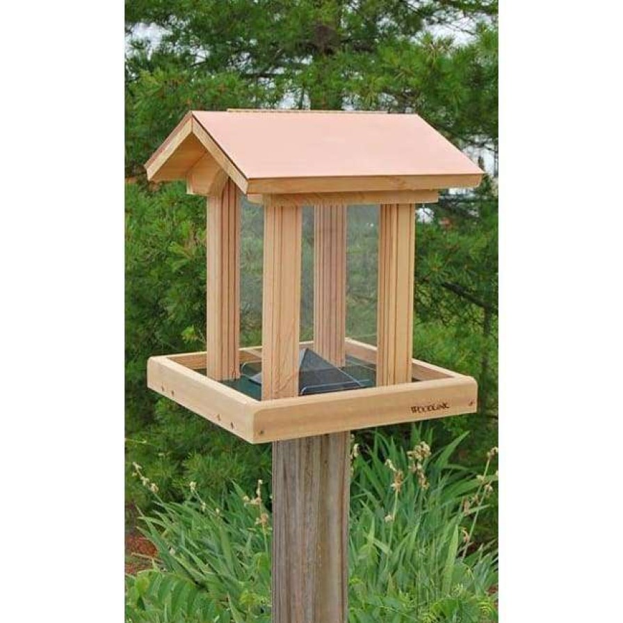 * Woodlink Coppertop Cedar Hopper Bird Feeder Hopper Feeders | Bird Feeders