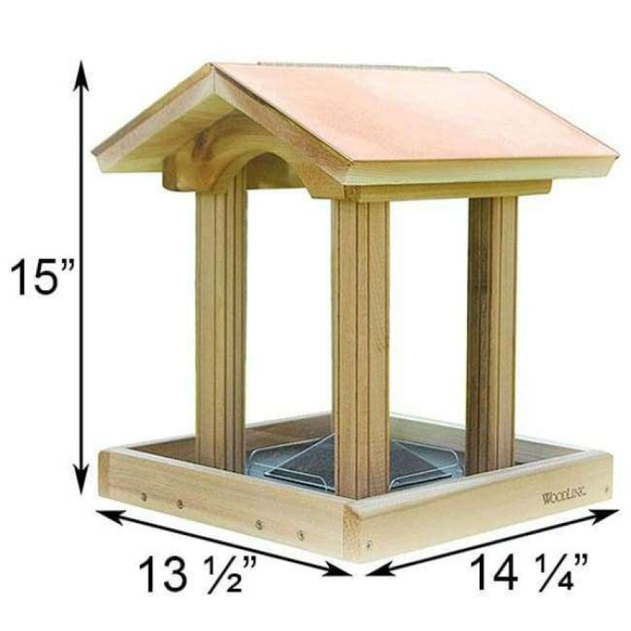 * Woodlink Coppertop Cedar Hopper Bird Feeder Hopper Feeders | Bird Feeders