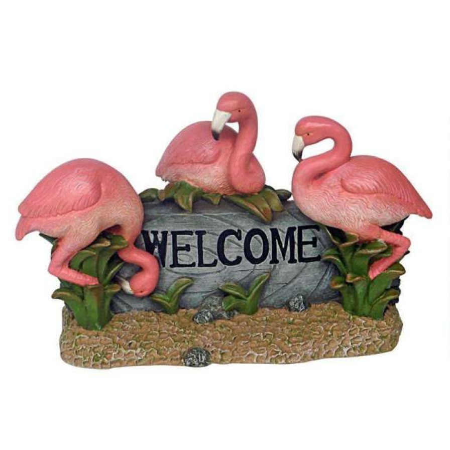 * Design Toscano Pink Flamingo Welcome Statue Lawn & Garden | Lawn & Garden