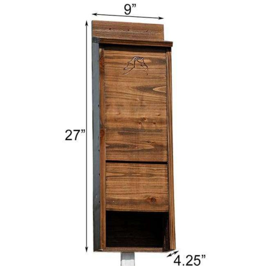 * Bestnest Premium Stained Dark Brown Bat House, 65 Bats | Bats