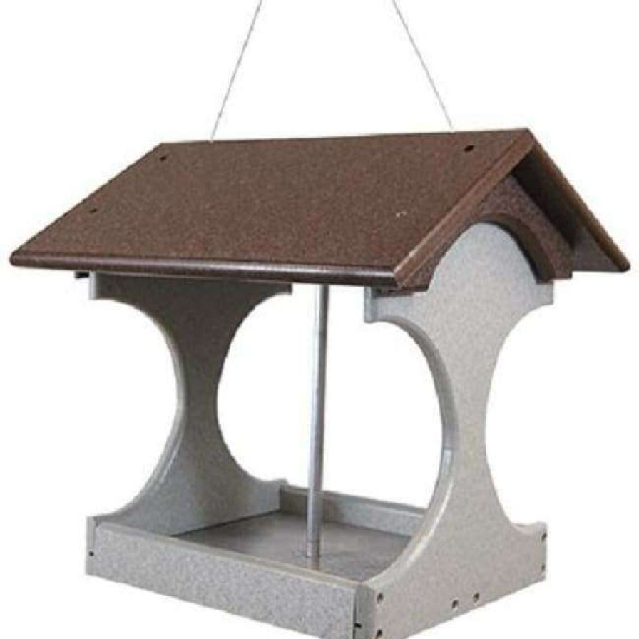 * Green Meadow Houses & Feeders Polywood Recycled Plastic Suet Log Bird Feeder, Brown & Gray Hanging Feeders | Bird Feeders