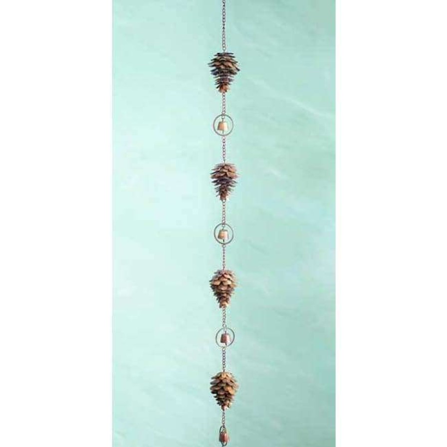 * Ancient Graffiti Pine Cone Decorative Hanging Chain Lawn & Garden | Lawn & Garden