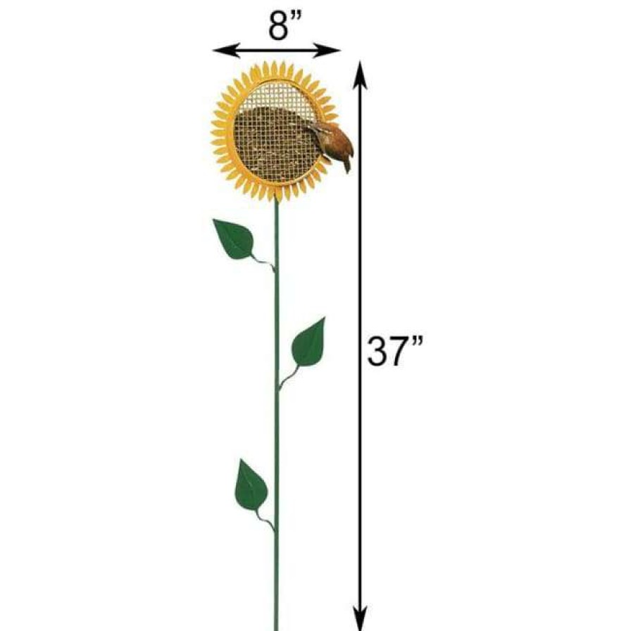 * Heritage Farms Post / Pole Mounted Houses Sunflower Staked Bird Feeder | Bird Feeders