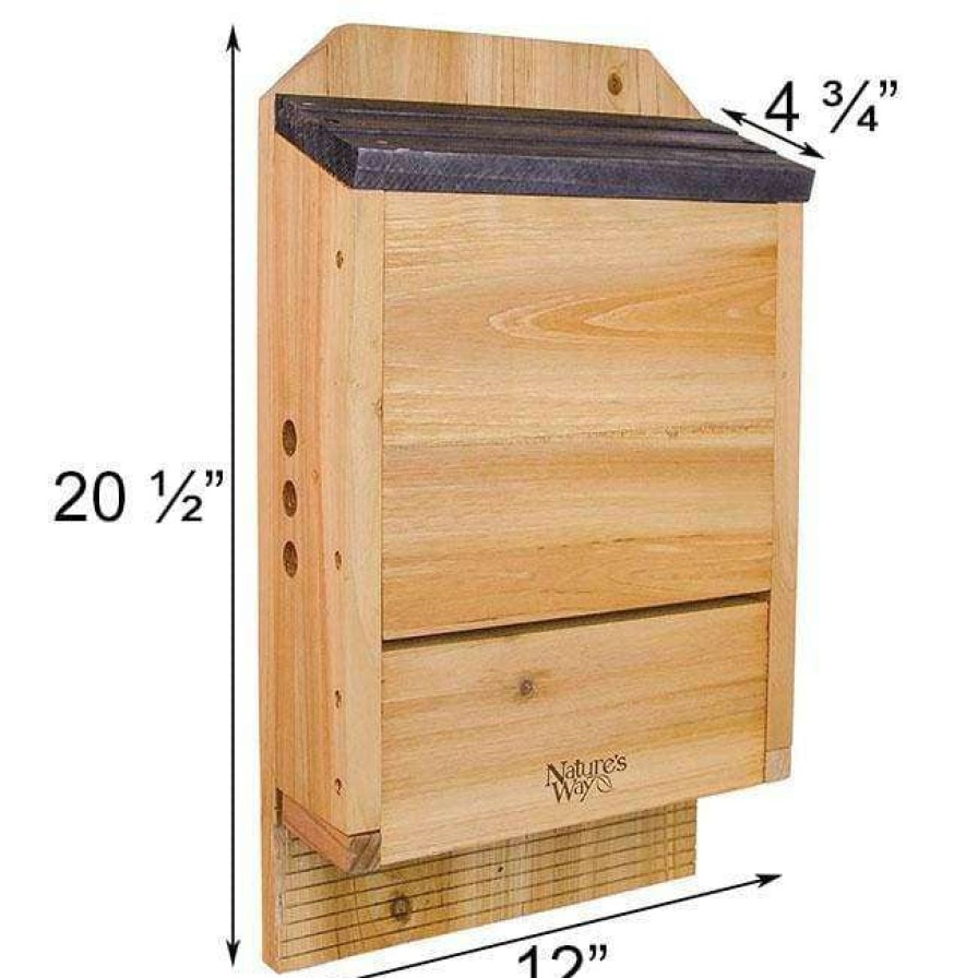 * Nature'S Way Three Chamber Cedar Bat House, 300 Bats | Bats