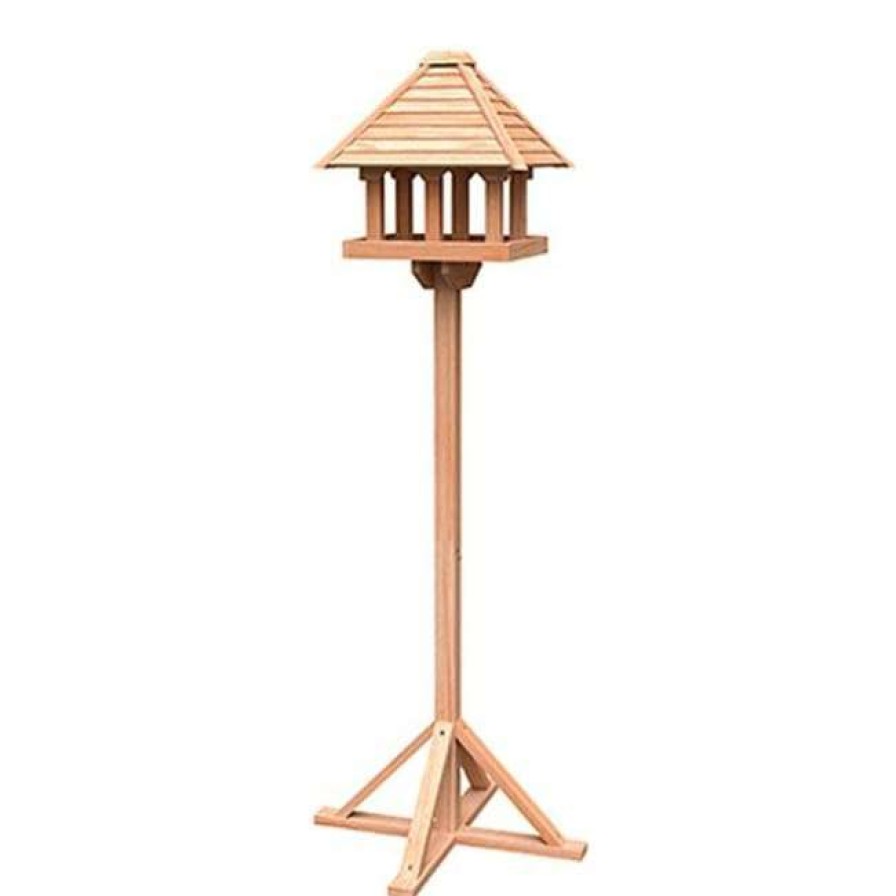 * Woodlink All Bird Feeders Wild Bird Lovers Cedar Gazebo Bird Table With Stand | Bird Feeders