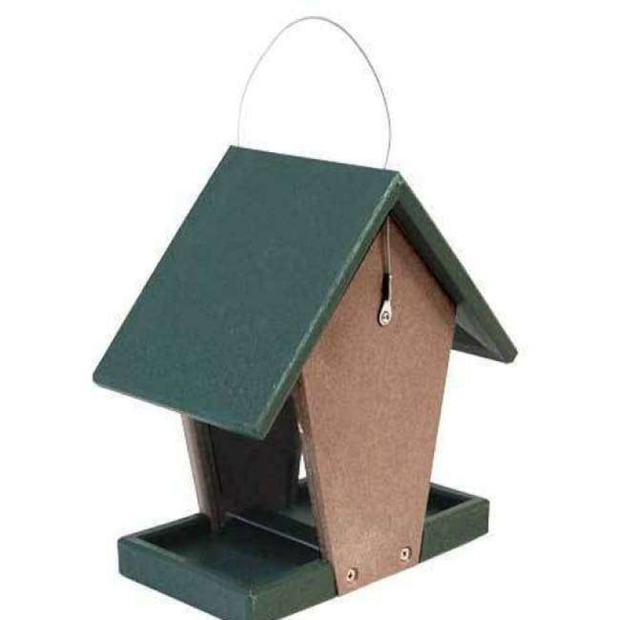 * Songbird Essentials Hanging Feeders Hopper Bird Feeder, Green And Brown, Small | Bird Feeders