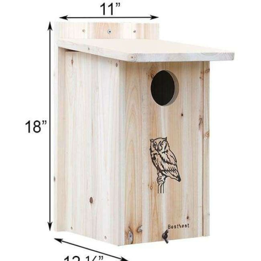 * Bestnest Premium Screech Owl House Or Kestrel House Post / Pole Mounted Houses | Bird Houses