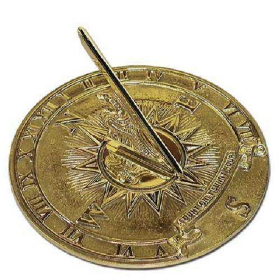 * Rome Industries Nautical Polished Brass 8.5 Sundial Lawn & Garden | Lawn & Garden