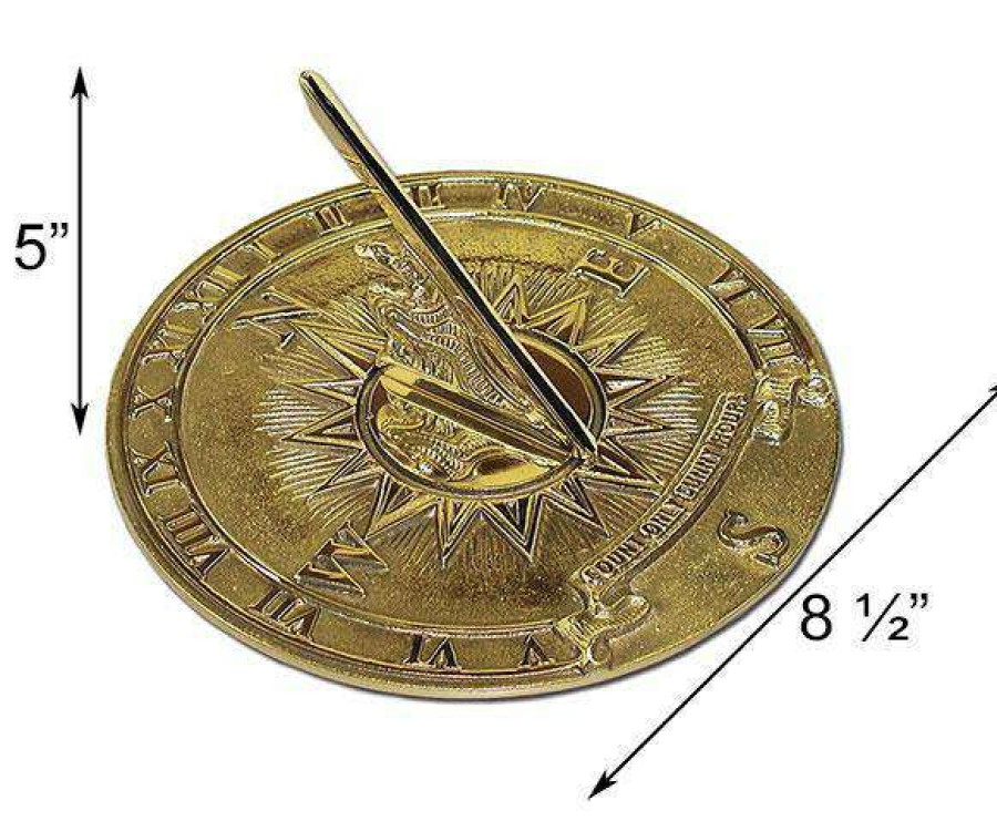 * Rome Industries Nautical Polished Brass 8.5 Sundial Lawn & Garden | Lawn & Garden