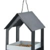 * Esschert Design Hanging Fly Through Black & Gray Bird Feeder Hanging Feeders | Bird Feeders