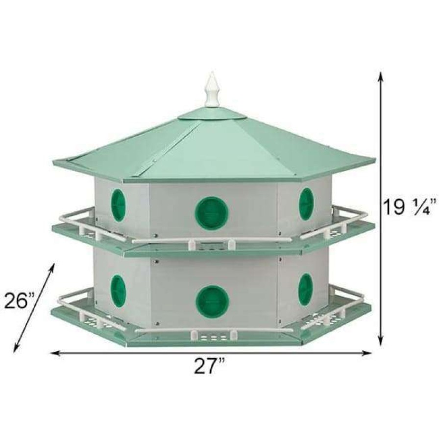 * Heath Mfg Aluminum 12-Room Deluxe Purple Martin House Post / Pole Mounted Houses | Bird Houses