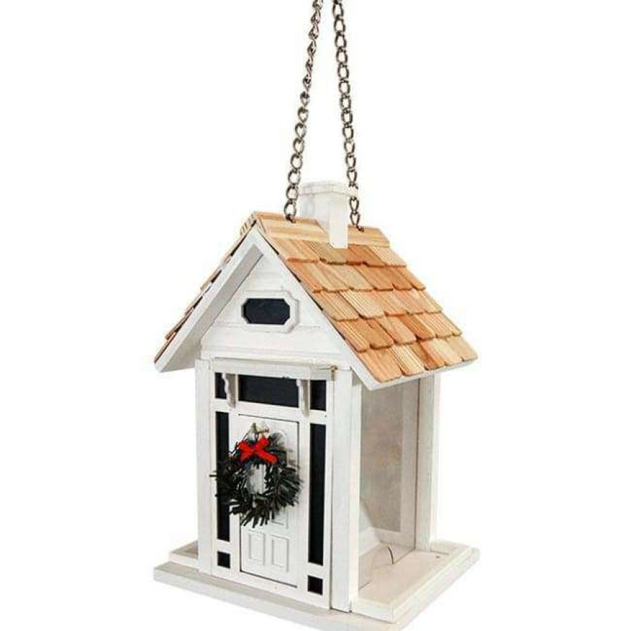 * Home Bazaar Hanging Feeders Bellport Cottage Holiday White Bird Feeder | Bird Feeders