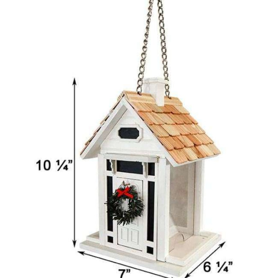 * Home Bazaar Hanging Feeders Bellport Cottage Holiday White Bird Feeder | Bird Feeders