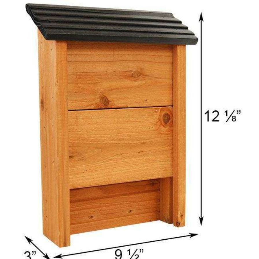 * Woodlink Wooden Bat Shelter With Black Roof, 15 Bats | Bats