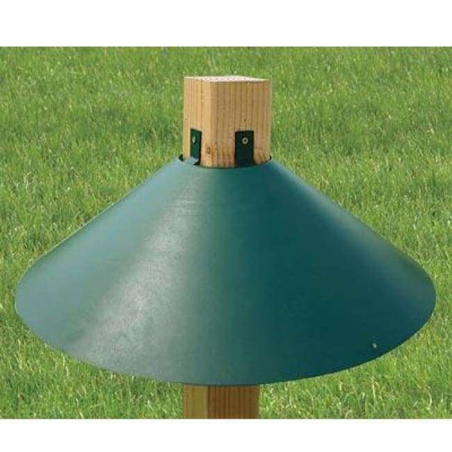 * Woodlink Bird Feeder Accessories Post Mount Green Squirrel Baffle | Bird Feeders