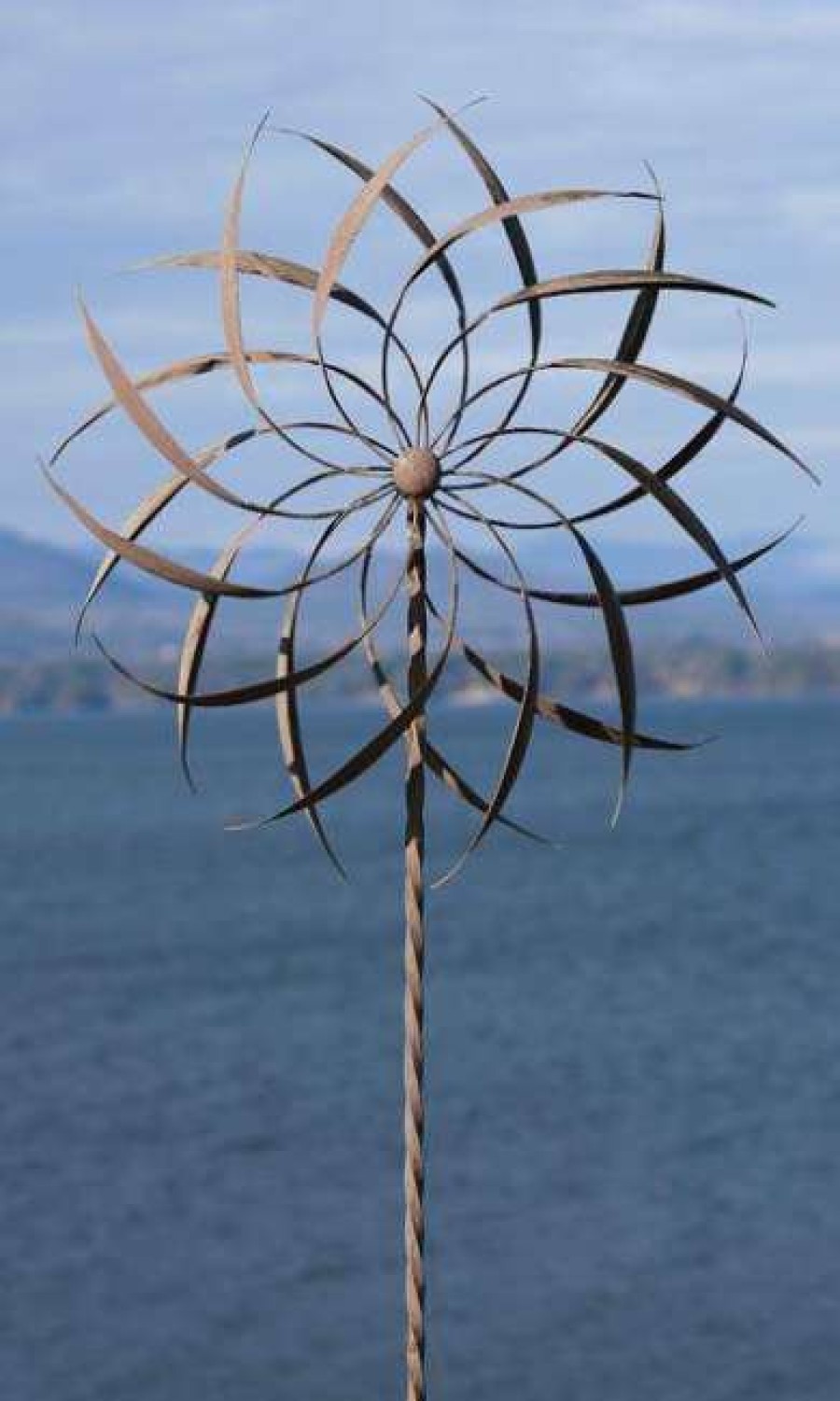 * Ancient Graffiti Kinetic Pinwheel Brown 76 Spinner Lawn & Garden | Lawn & Garden