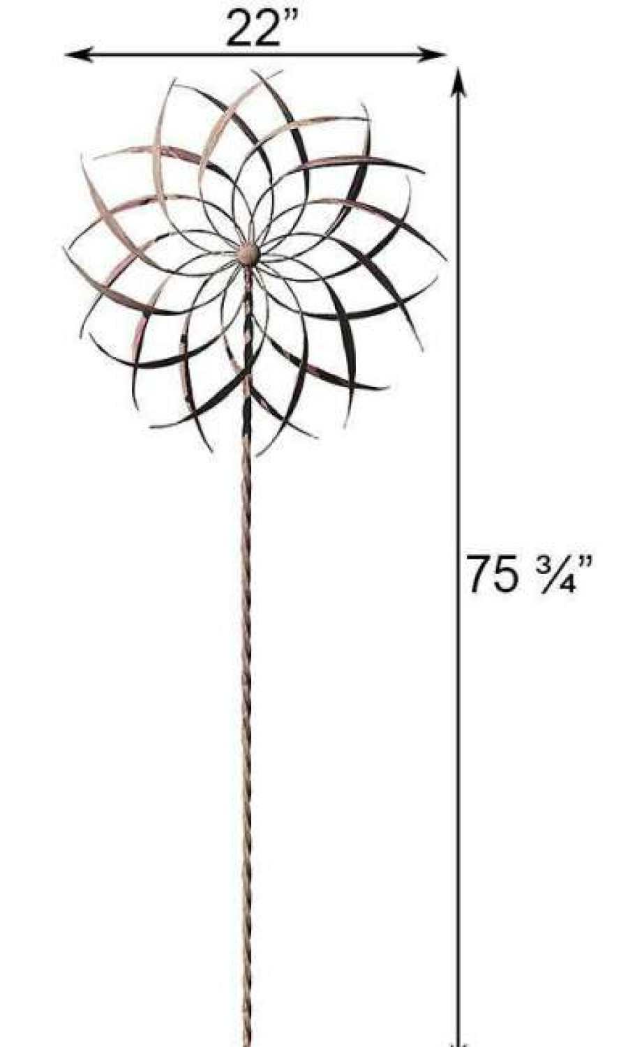 * Ancient Graffiti Kinetic Pinwheel Brown 76 Spinner Lawn & Garden | Lawn & Garden