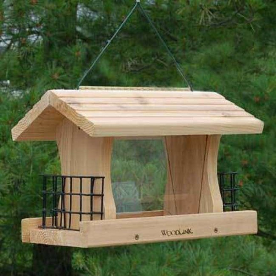 * Woodlink Deluxe Cedar Bird Feeder With Suet Cages Hanging Feeders | Bird Feeders