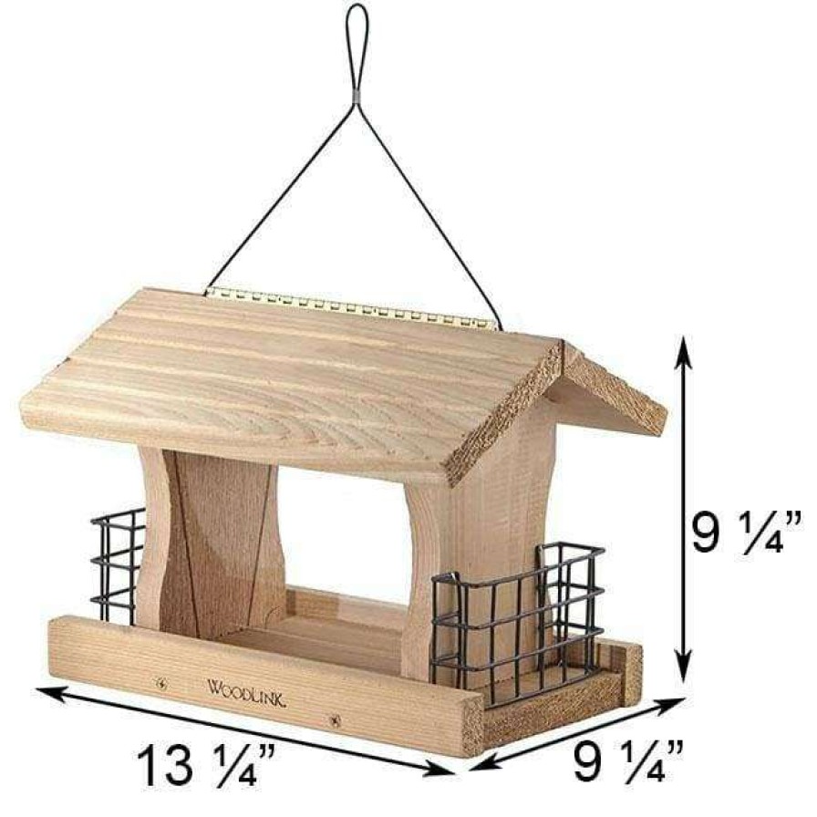 * Woodlink Deluxe Cedar Bird Feeder With Suet Cages Hanging Feeders | Bird Feeders