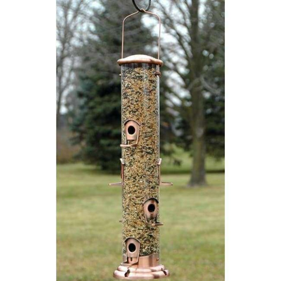 * Woodlink Hanging Feeders Copper Mega Tube Bird Feeder | Bird Feeders