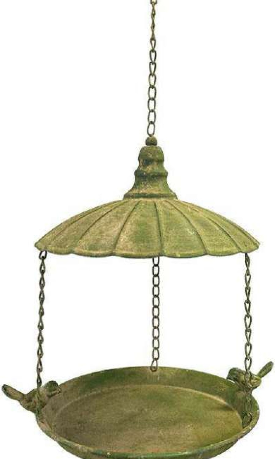 * Esschert Design Hanging Feeders Aged Metal Green Hanging Bird Feeder | Bird Feeders