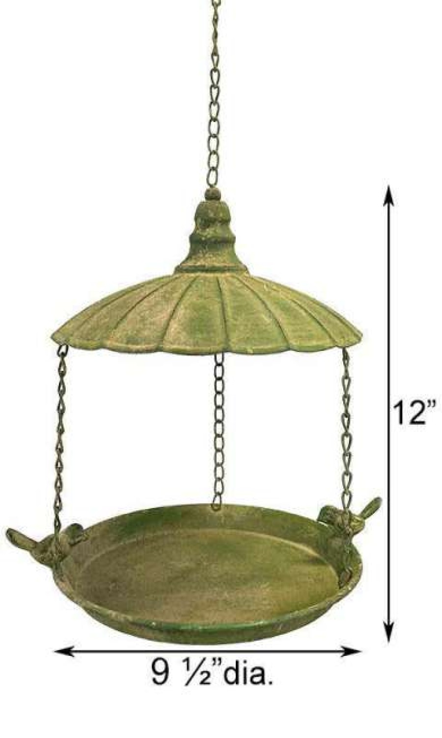 * Esschert Design Hanging Feeders Aged Metal Green Hanging Bird Feeder | Bird Feeders