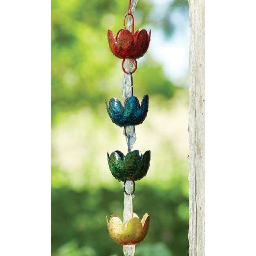 * Ancient Graffiti Lily Rain Chain, Multicolored Lawn & Garden | Lawn & Garden