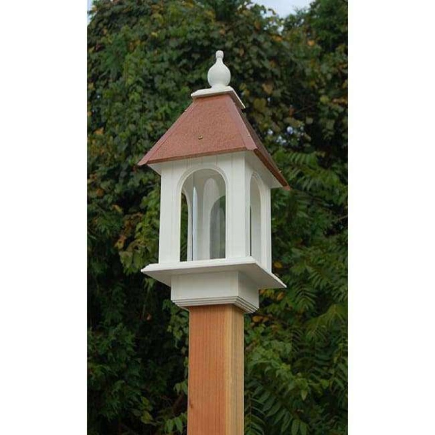 * A Wing And A Prayer Camellia Bird Feeder With Hammered Copper Colored Metal Roof Decorative Feeders | Bird Feeders