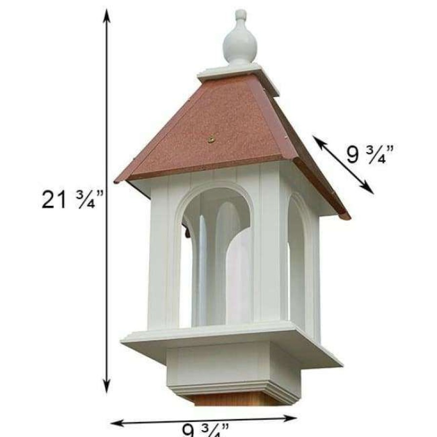 * A Wing And A Prayer Camellia Bird Feeder With Hammered Copper Colored Metal Roof Decorative Feeders | Bird Feeders