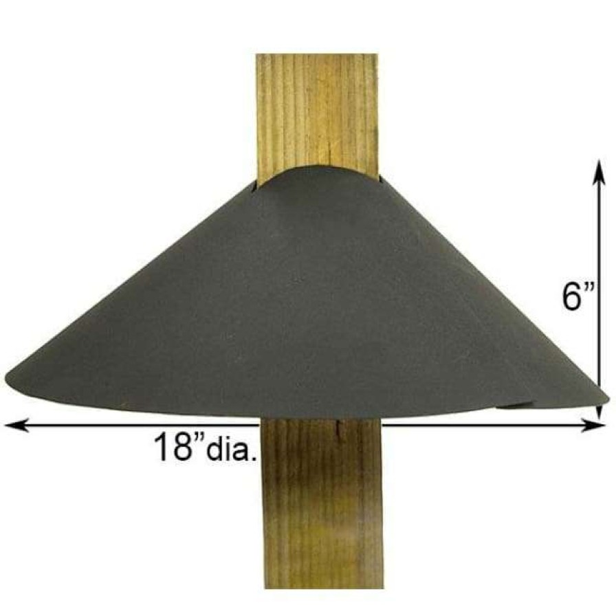 * Achla Post Mounted Black Squirrel Baffle Bird Feeder Accessories | Bird Feeders